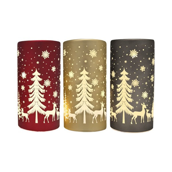 LED Column Gold/Silver/Red 18cm 3 Assorted Colours