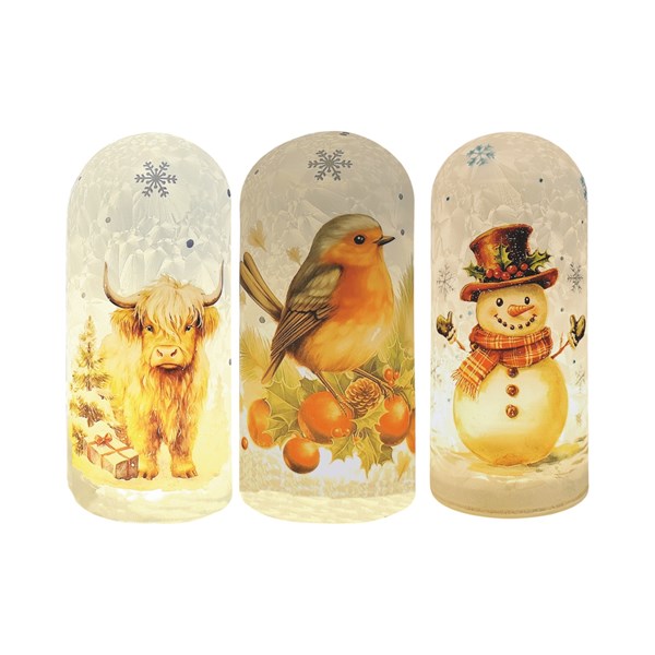 LED Dome Christmas Light 20cm 3 Assorted
