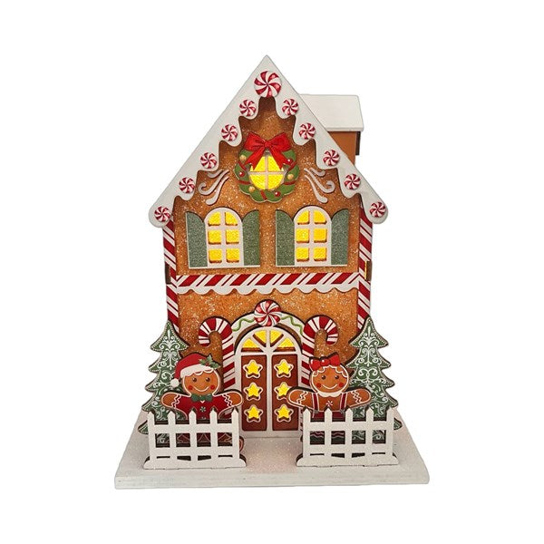 LED Gingerbread House 15x20cm