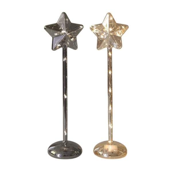 LED Glass Star Light 37cm 2 Assorted