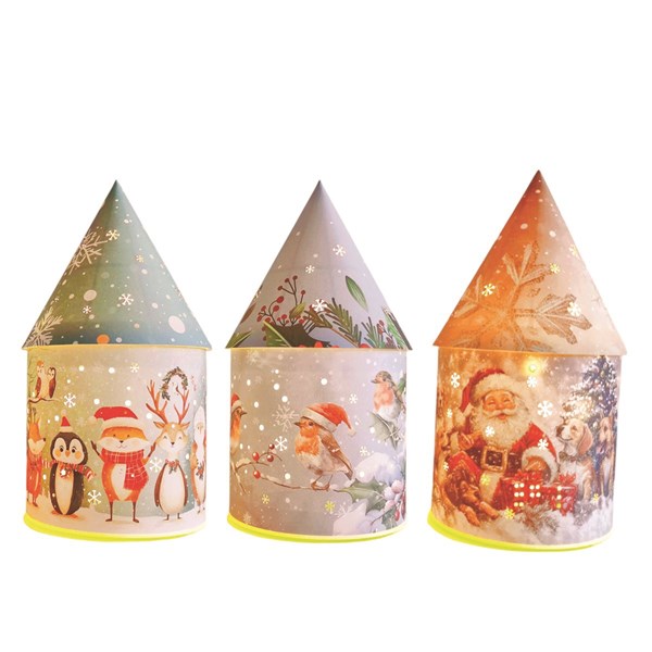 LED Light Up House 27cm 3 Assorted