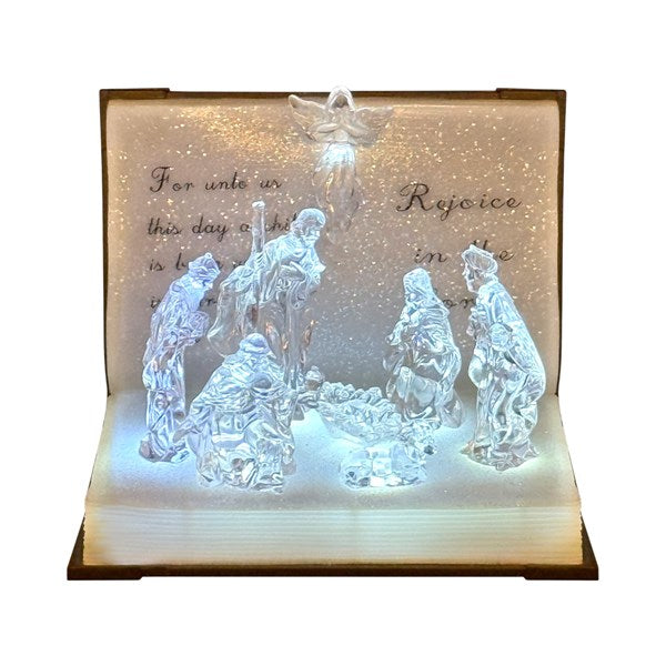 LED Nativity Book 19x15cm