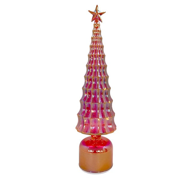 LED Rotating Tree Red 43cm