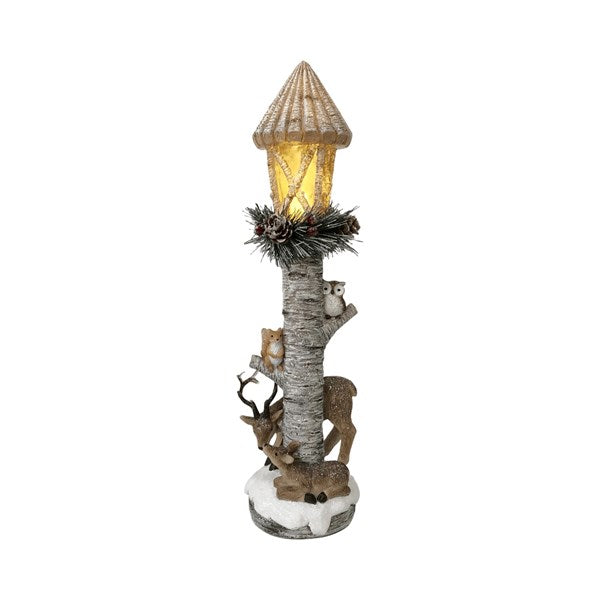LED Street Lamp &amp; Deer 35cm