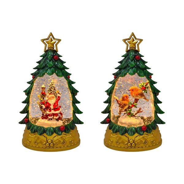LED Tree Icon Spinner 19cm Assorted