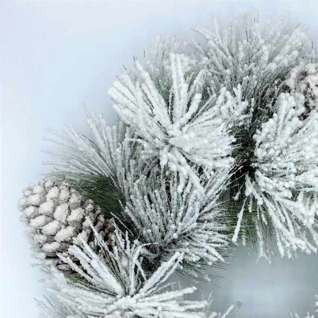 Lumi Snowy Pine Cone Wreath 50cm