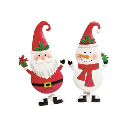 Metal Christmas Figurines 31cm 2 Assorted
