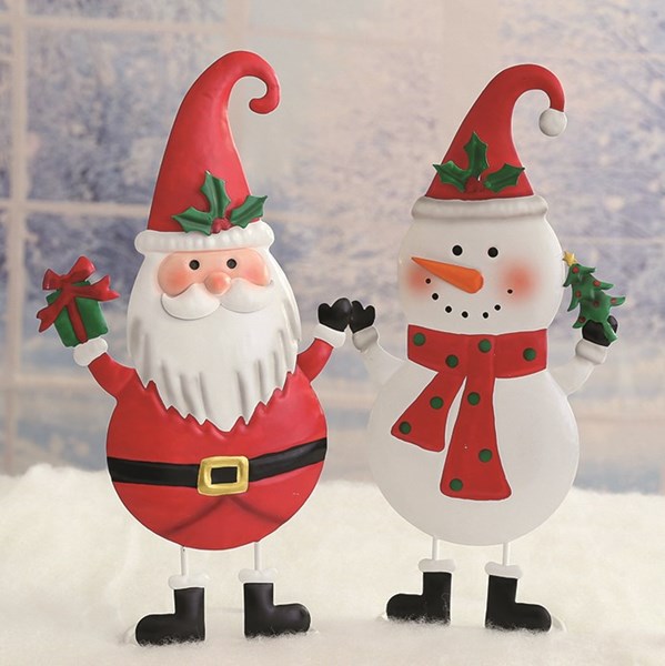 Metal Christmas Figurines 31cm 2 Assorted