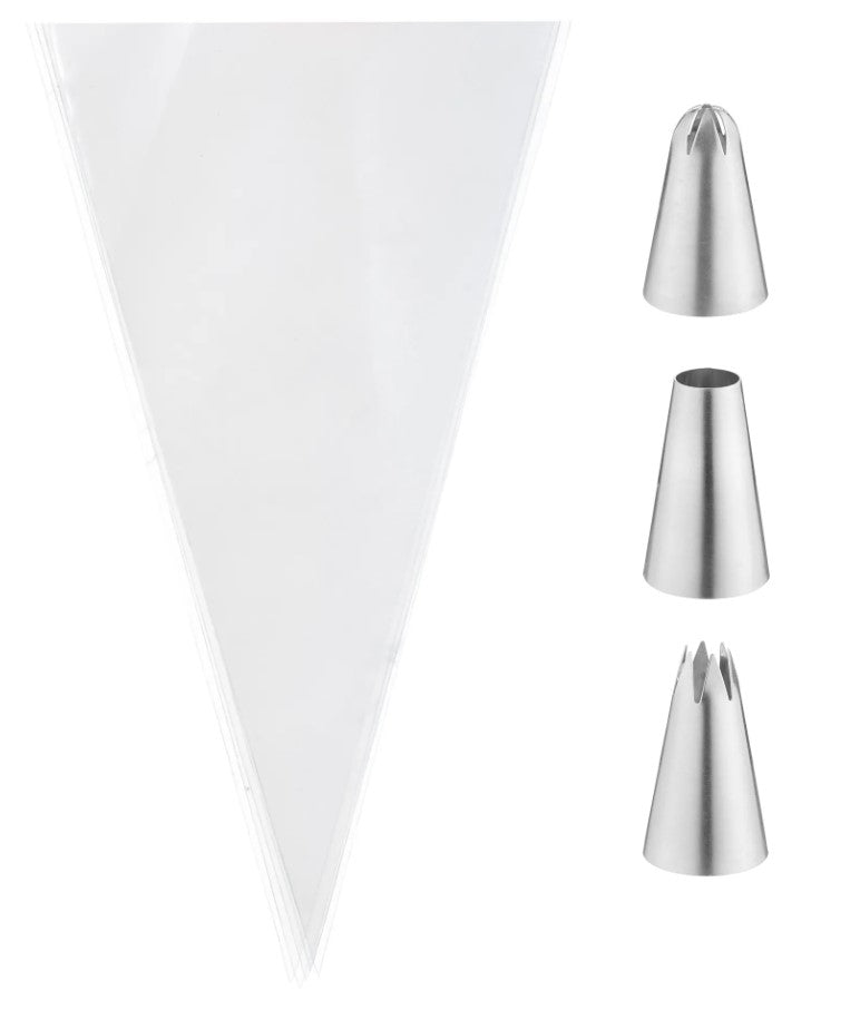 Mason Cash Set Of 3 Medium Nozzles & 6 Bags