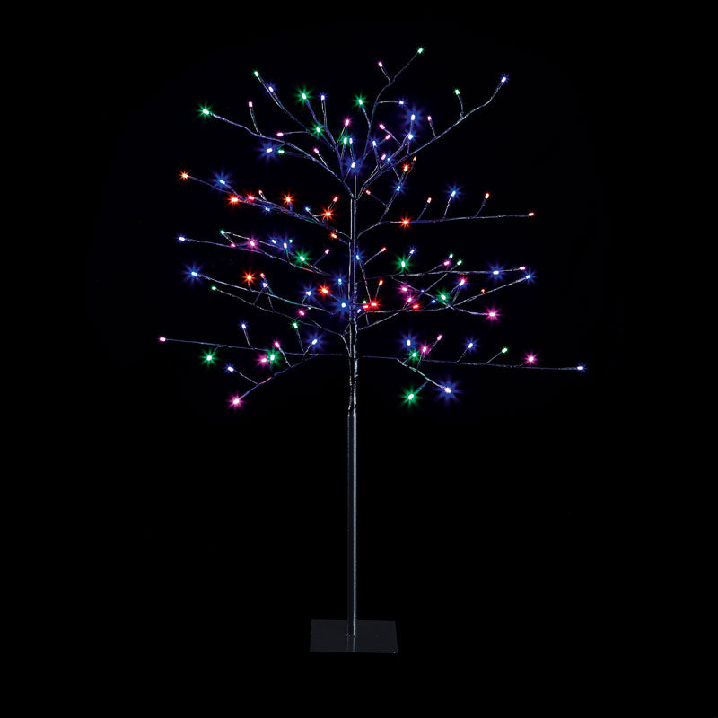 1.8m Black Tree with 200 Mixed LEDs and Timer