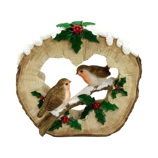 Robin In Tree Stump 14cm