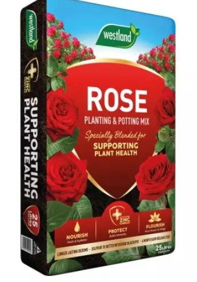 Westland Rose Planting &amp; Potting Peat Free Mix Bag 25L