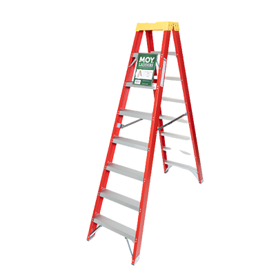 Moy Fibreglass Double Sided Ladder - 8 Step
