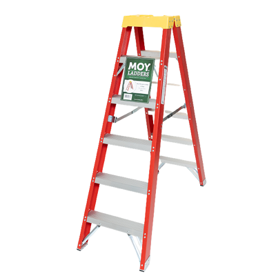Moy Fibreglass Double Sided Ladder - 6 Step