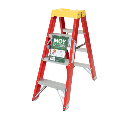 Moy Fibreglass Double Sided Ladder - 4 Step