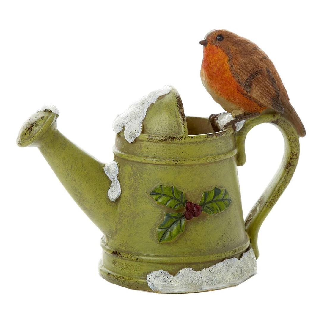 Polyresin Robin on Watering Can - 17cm