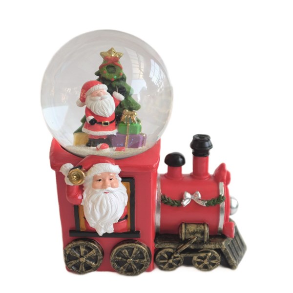 Santa Train Snow Globe 10cm
