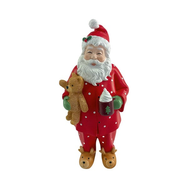 Santa With Teddy 32cm