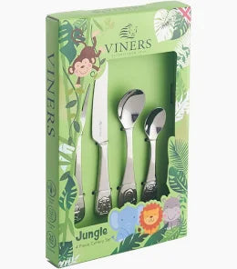 Jungle 4 Piece Kids Cutlery Set