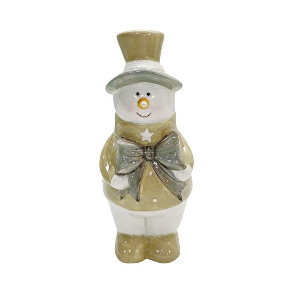 Snowman With Bow 6x15cm