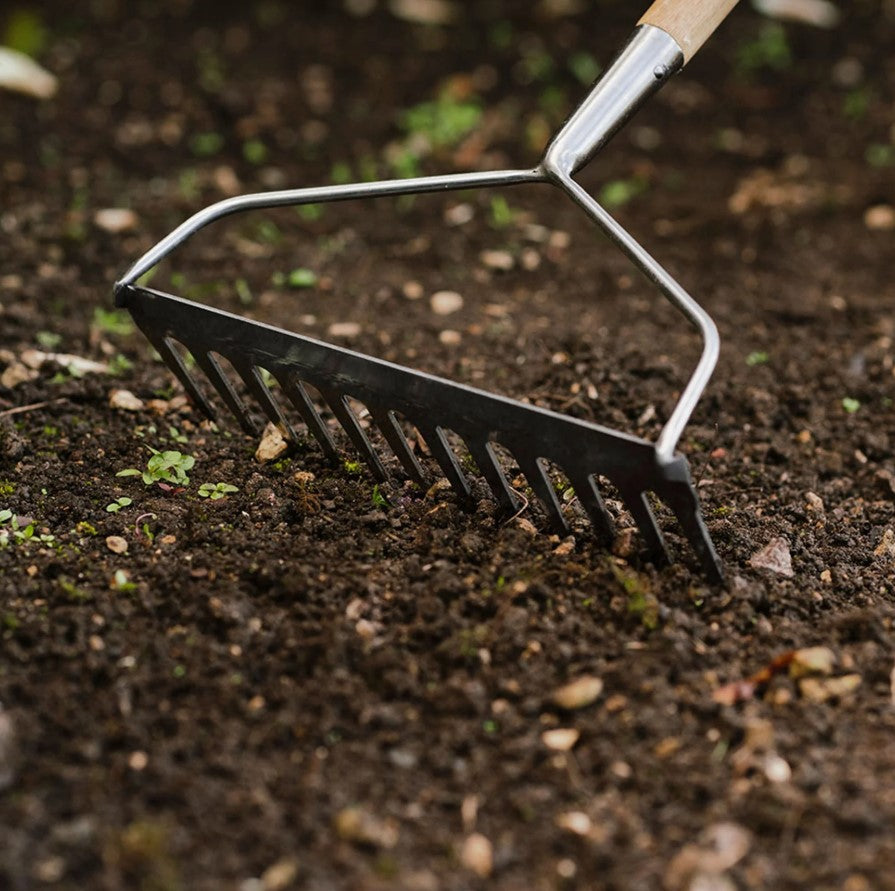 Kent &amp; Stowe Carbon Steel Long Handled Soil Rake