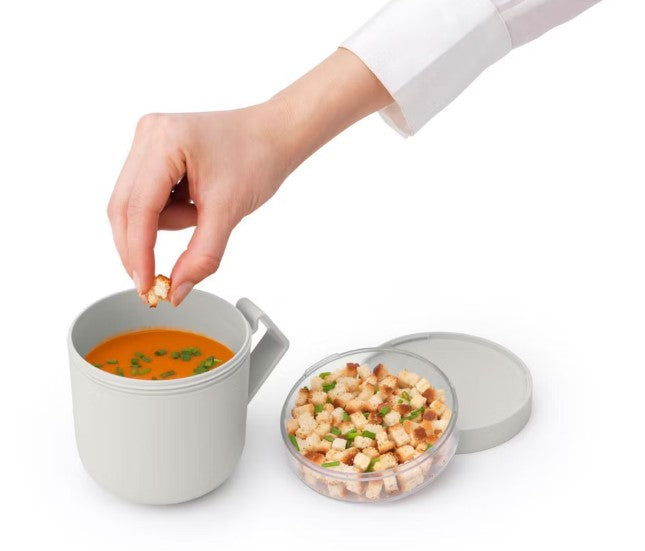 Brabantia Make &amp; Take Soup Mug 0.6L - Light Grey