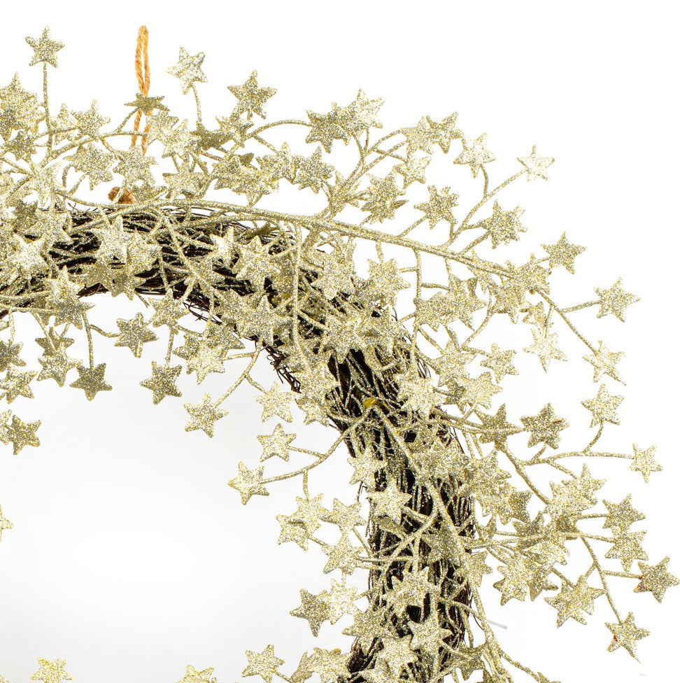 Gold Star Wreath - 45cm