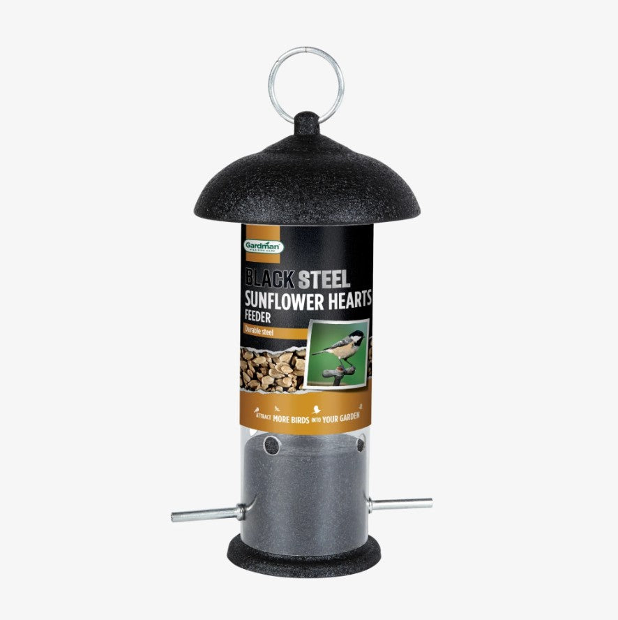 Gardman Black Steel Sunflower Heart Bird Feeder