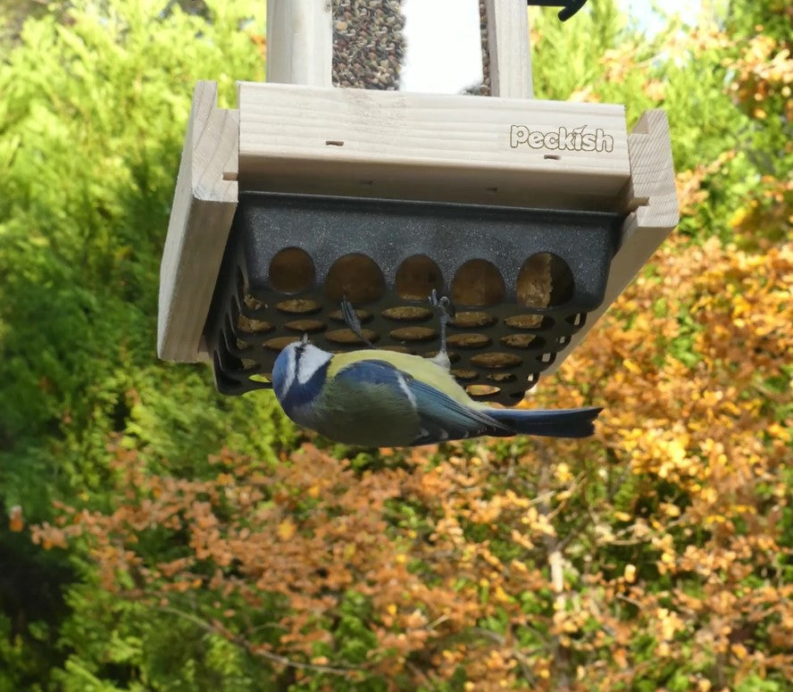 Peckish Woodland Feast Seed &amp; Suet Cake Tower Bird Feeder