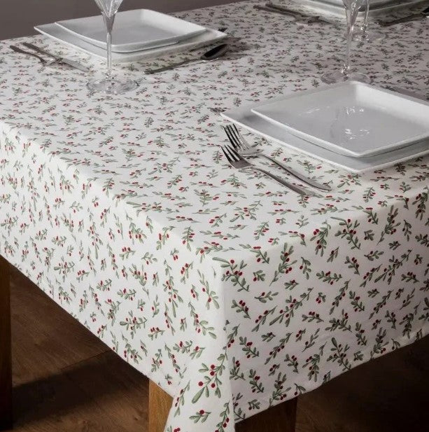 Holly Berry Tablecloth 2 x 1.3m