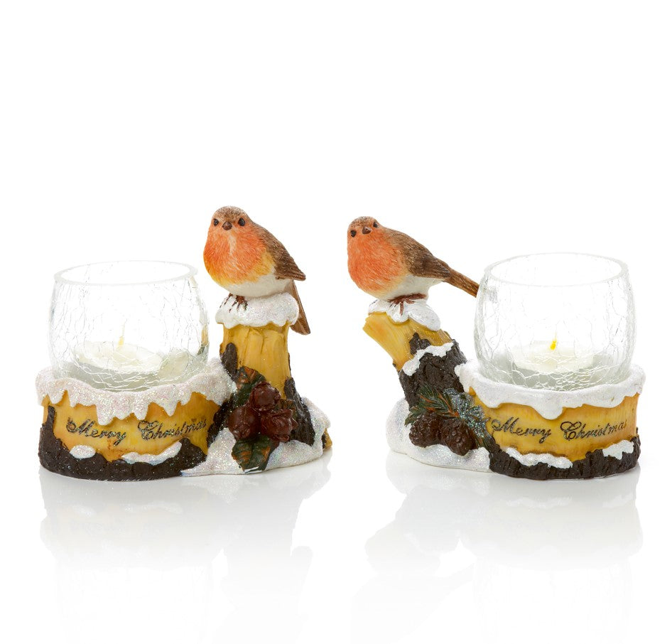 Robin Tea Light Holder - 13cm (1 Item Only)