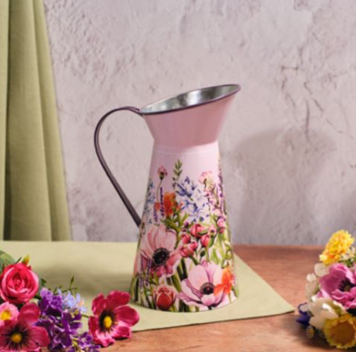 Floral Serenade Tin Jug