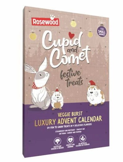 Cupid &amp; Comet Veggie Burst Luxury Advent Calendar for Small Animals - 120g