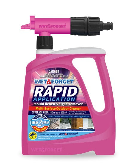 Wet &amp; Forget Mould, Lichen &amp; Algae Remover - Rapid Applicator Pack - 1.4L