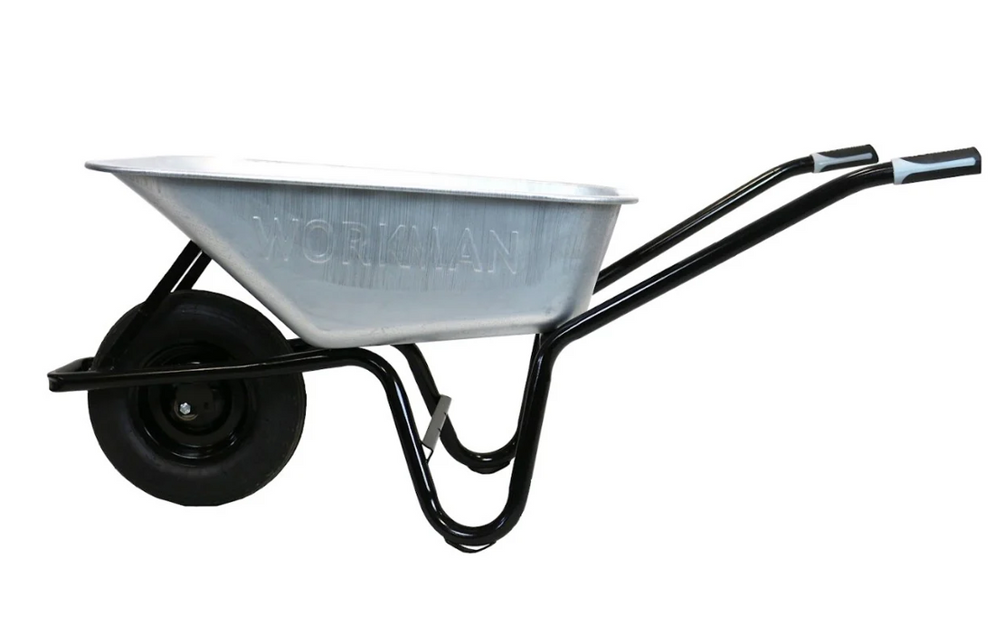 WORKMAN 90L Galvanized Wheelbarrow