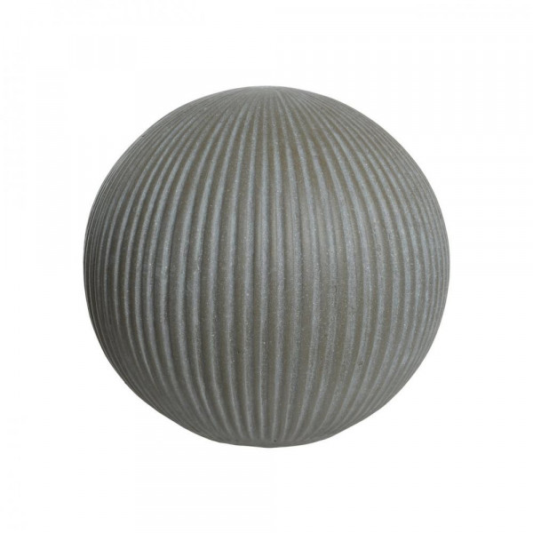 FibreClay Ribbed Garden Sphere Taupe