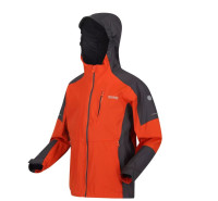 Regatta Kids' Calderdale II Waterproof Jacket | Rusty Orange Slate Grey