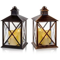 40cm Lantern with 3 Flickabright Candles