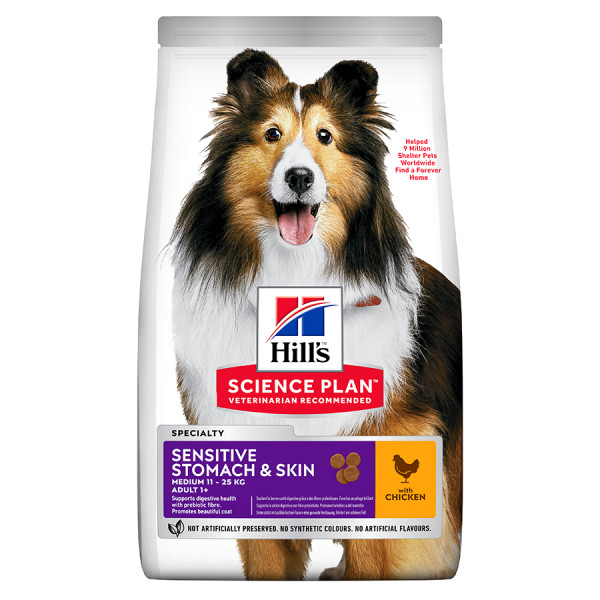 Hills Science Plan Sensitive Stomach & Skin Medium Dog Chicken 2.5kg