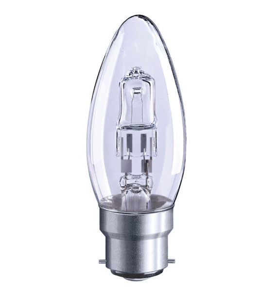 Solus (40w =30w) Bc Clear Candle Halogen Energy Saver Light Bulb