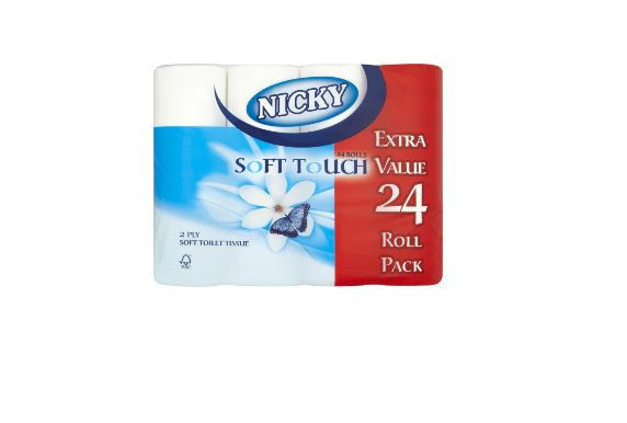 Nicky Soft Touch Toilet Tissue 24 Rolls