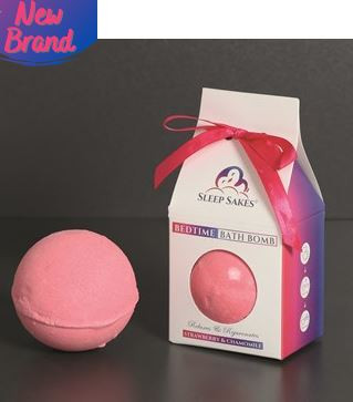 Strawberry and Chamomile Bedtime Bath Bomb by Sleep Sakes 140g