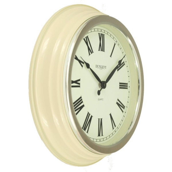 Dunlevy 14" Cream Classic Wall Clock
