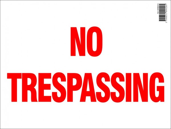 No Trespassing Farm Sign
