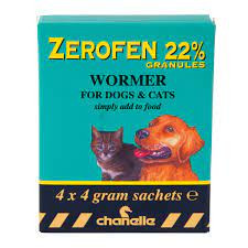 Zerofen Wormer 22% 4 X 4g Sachets