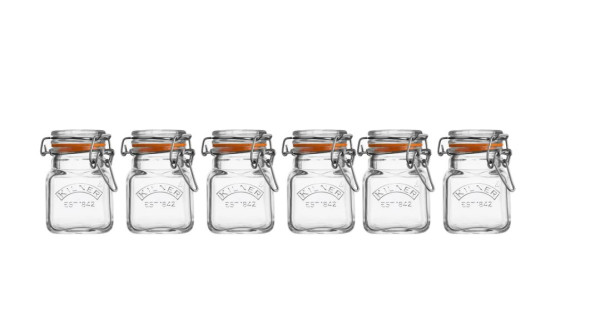 Kilner Glass Clip Top Spice Jar Set