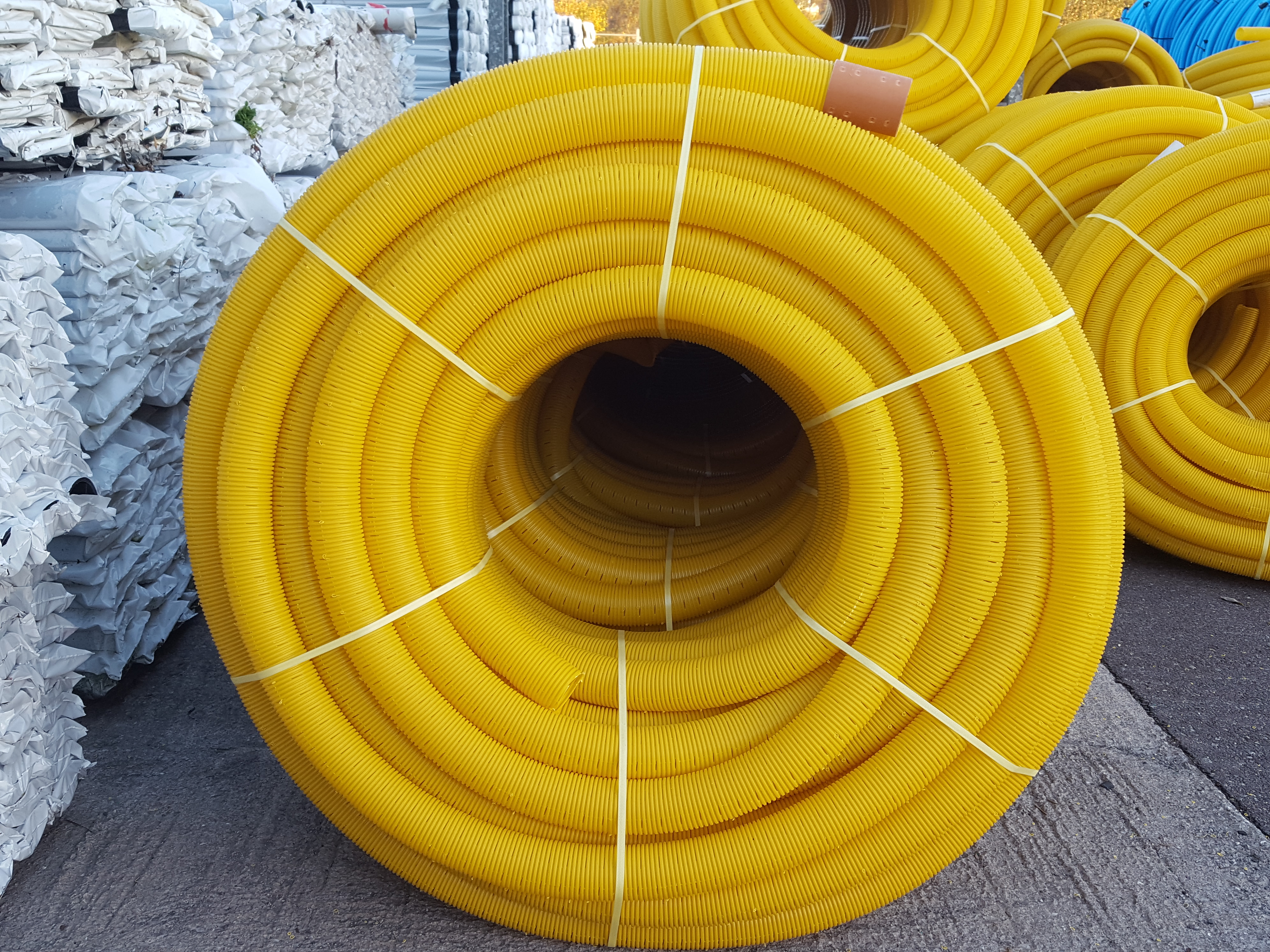 35m Roll 160mm 6 Land Drainage Pipe Hardware Farming