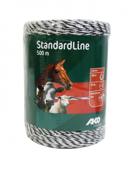 Black/white Polytwine Electric Fence Wire