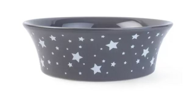 Starry Ceramic Dog Bowl - 15 Cm Flared