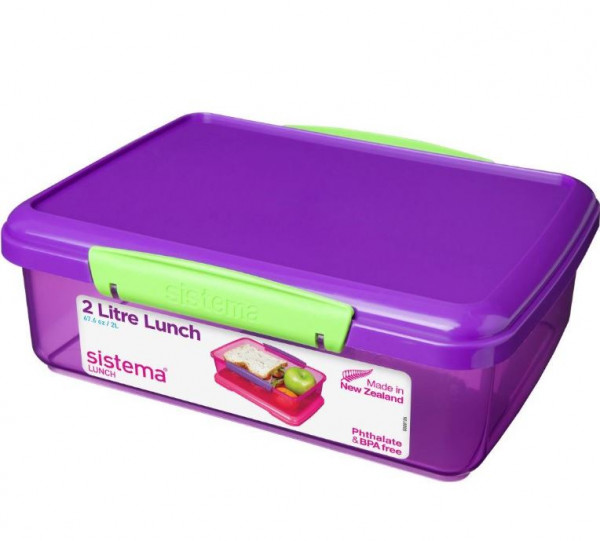 Sistema Lunch Box 2 Litre Klip It - Assorted Colours